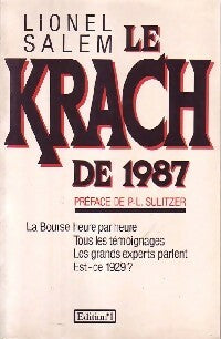 Livrenpoche : Le krach de 1987 - Lionel Salem - Livre