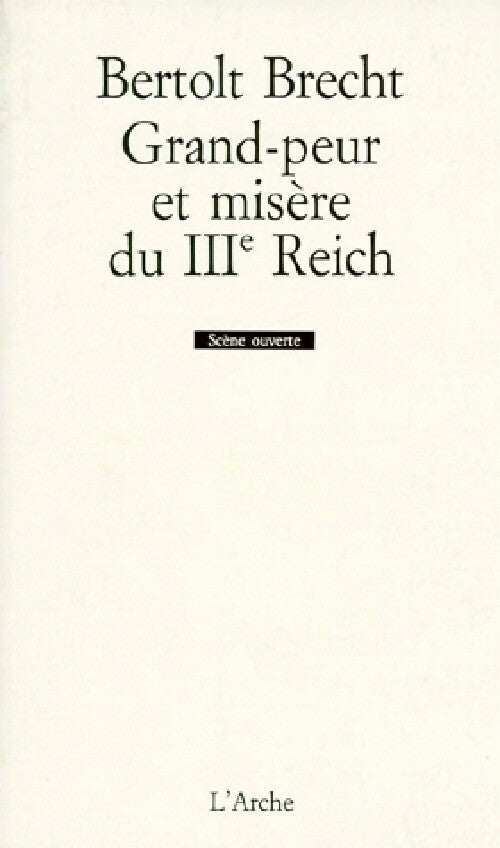 Livrenpoche : Grand-peur et misère du IIIe Reich - Bertolt Brecht - Livre