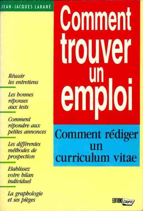 Livrenpoche : Comment trouver un emploi - Jean-Jacques Larané - Livre