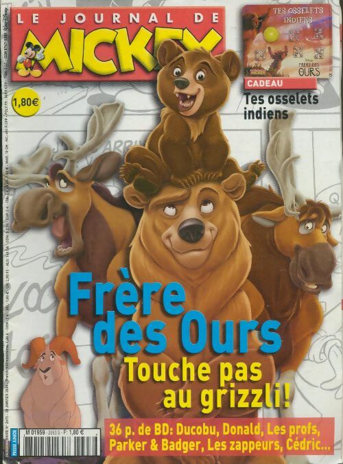 Livrenpoche : Le journal de Mickey n°2693 : Frère des ours - Disney - Livre