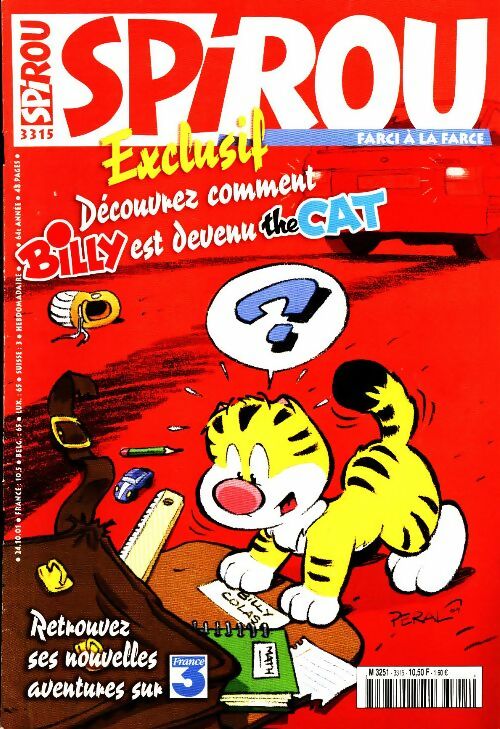 Livrenpoche : Spirou n°3315 : Découvrez comment Billy est devenu The Cat - Collectif - Livre