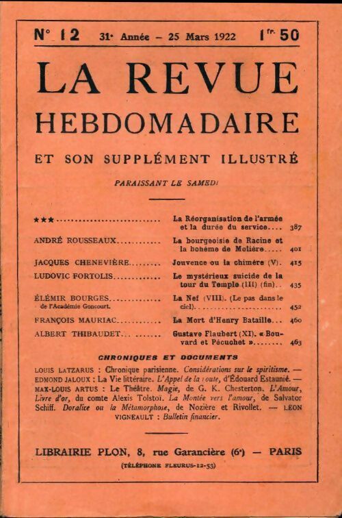 Livrenpoche : La revue hebdomadaire 31e année n°12 - Collectif - Livre