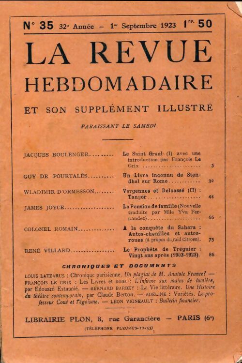 Livrenpoche : La revue hebdomadaire 32e année n°35 - Collectif - Livre