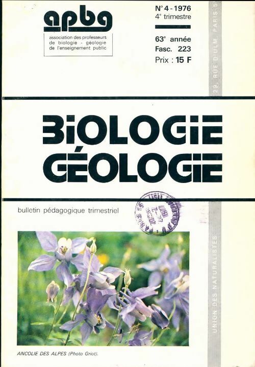 Livrenpoche : Biologie géologie n°223 - Collectif - Livre