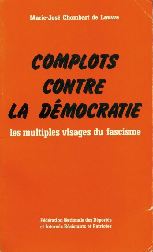 Livrenpoche : Complot contre la démocratie - Marie-Josée Chombart De Lauwe - Livre