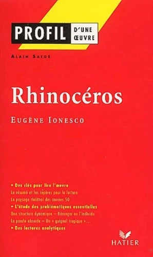 Rhinocéros - Eugène Ionesco -  Profil - Livre