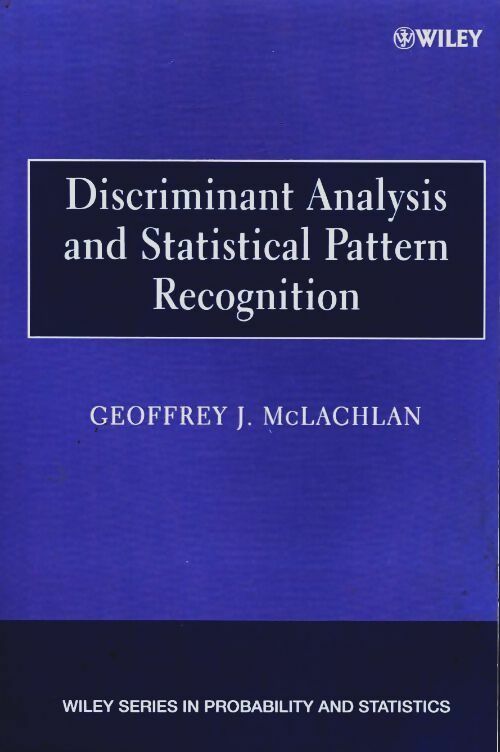 Livrenpoche : Discriminant analysis and statistical pattern recognition - Mclachlan Mclachlan - Livre