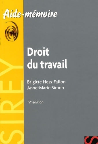 Livrenpoche : Droit du travail - Brigitte Hess-Fallon - Livre