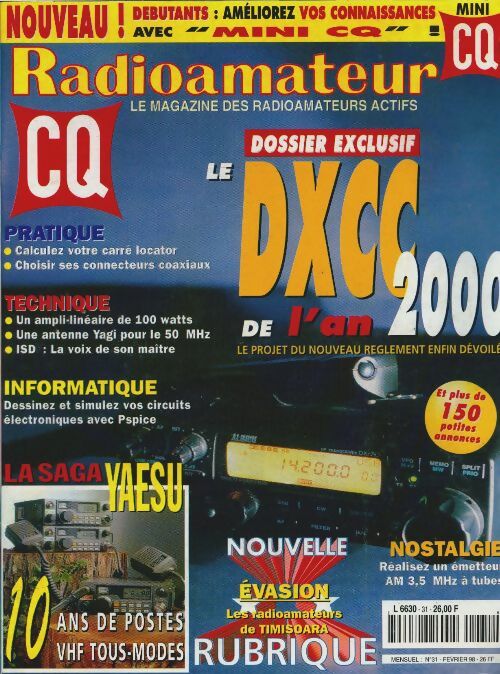 CQ Radioamateur n°31 : Le DXCC de l'an 2000 - Collectif -  CQ Radioamateur - Livre