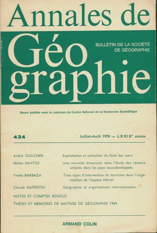 Livrenpoche : Annales de géographie n°434 - Collectif - Livre