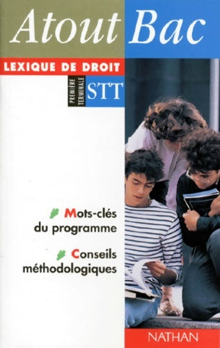 Livrenpoche : Lexique de droit 1ère Terminale STT - Jean-François Pianelli - Livre