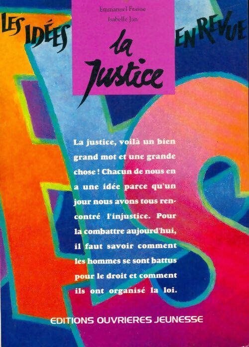 La justice - Isabelle Fraisse -  Les idées en revue - Livre