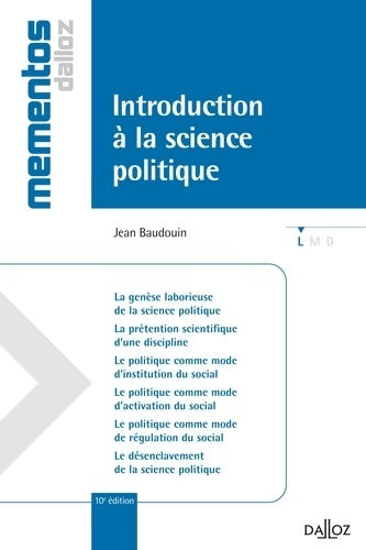 Livrenpoche : Introduction à la science politique - Jean Baudouin - Livre