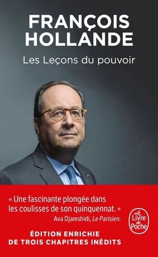 Les leçons du pouvoir - François Hollande -  Le Livre de Poche - Livre