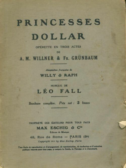 Princesses dollar - A.M Willner -  Eschig poche - Livre