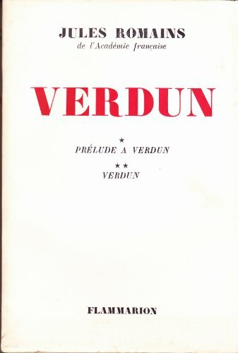 Verdun - Jules Romains -  Flammarion GF - Livre