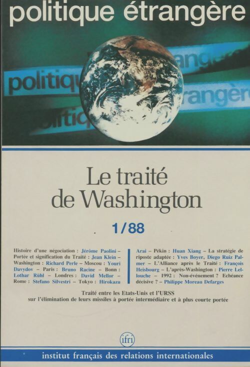 Politique étrangère n°1/88 - Collectif -  Politique étrangère - Livre